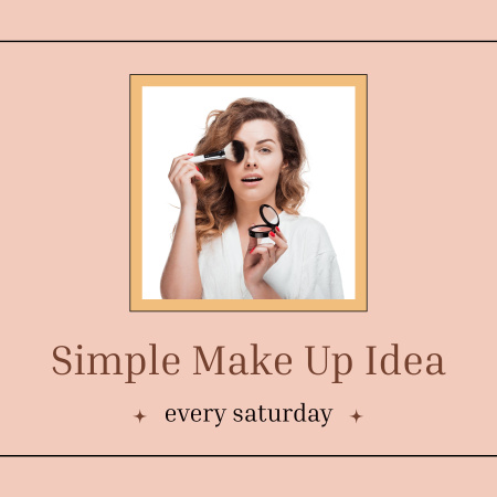 Elegant Ideas for Make Up Podcast Cover Modelo de Design