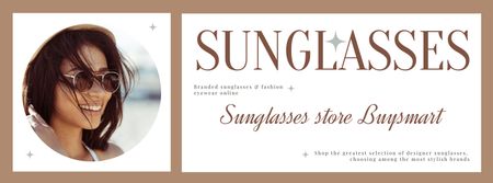 Sunglasses Store Ad Facebook Video cover Design Template