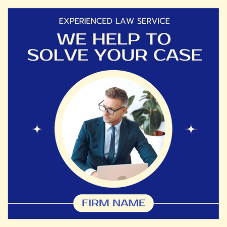 Experienced Law Services Offer Instagram Design Template
