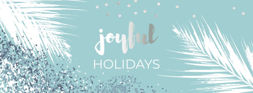Winter Holidays greeting Facebook cover Design Template