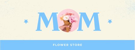 Platilla de diseño Flower Store Offer on Mother's Day Facebook cover