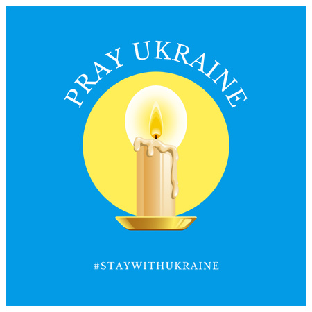 Pray for Ukraine Phrase Instagram Design Template