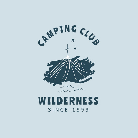 Emblem of Camping Club Logo 1080x1080px – шаблон для дизайну