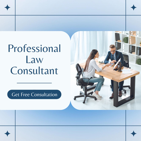 Services of Professional Law Consultant Instagram Design Template