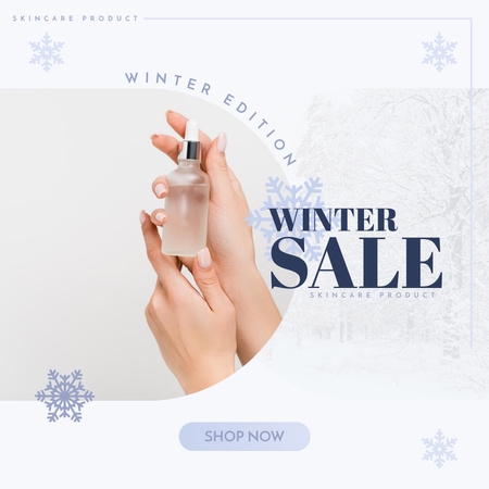 Winter Sale of Skincare Products Instagram Design Template