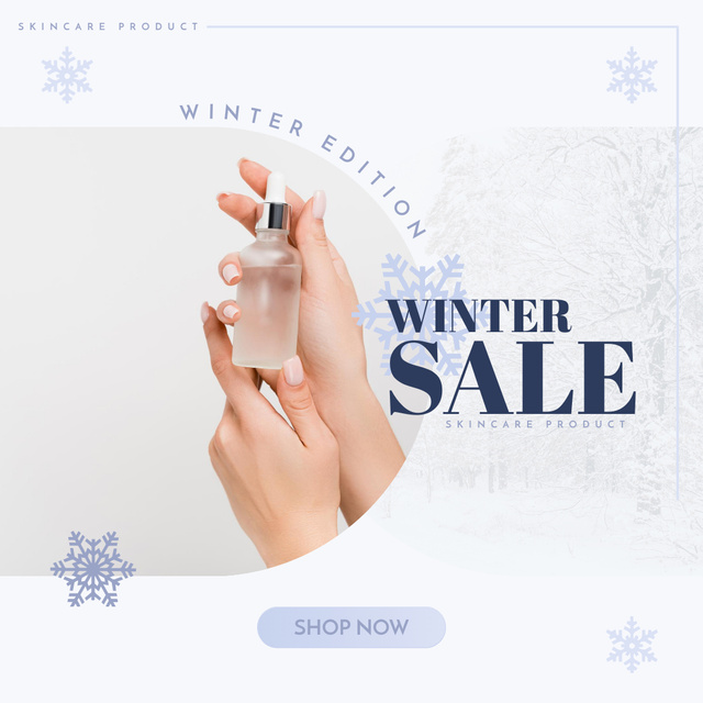 Ontwerpsjabloon van Instagram van Winter Sale of Skincare Products