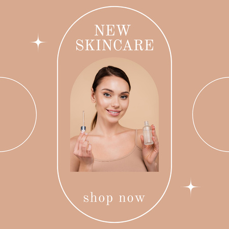 Cutting-Edge Skin Care Products Promotion In Beige Instagram Design Template