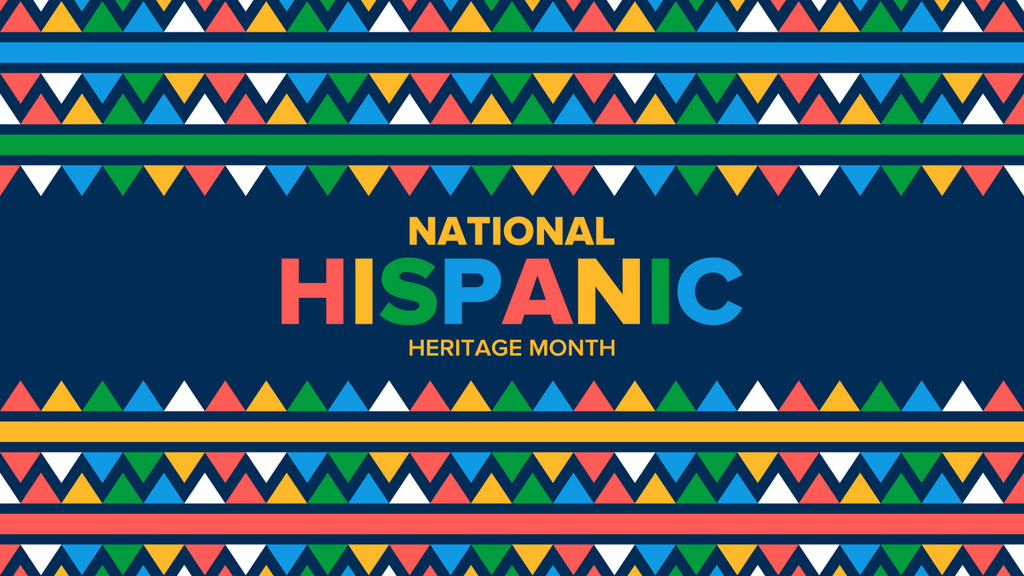 Szablon projektu Colorful Pattern With Stripes Texture For National Hispanic Heritage Month Zoom Background