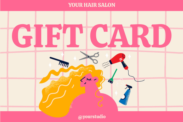 Szablon projektu Special Offer of Haircut in Beauty Salon Gift Certificate