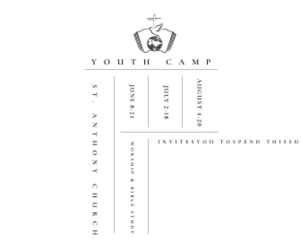 Template di design Youth religion camp of St. Anthony Church Large Rectangle