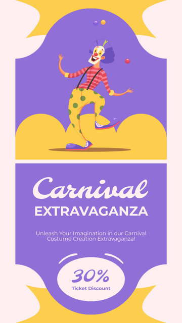 Discounted Admission For Carnival With Shows Instagram Video Story – шаблон для дизайна