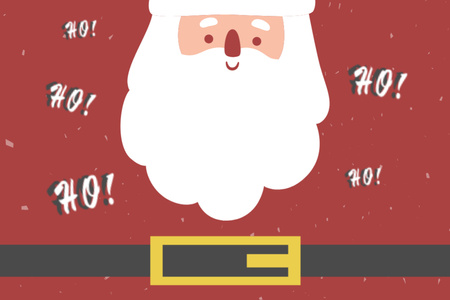 Mutlu Noel Baba ile Noel ve Yeni Yıl Kutlaması Postcard 4x6in Tasarım Şablonu