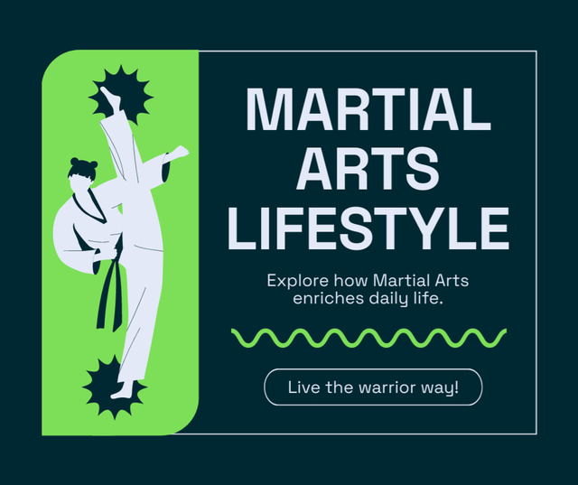 Offer of Training on Martial Arts Classes Facebook tervezősablon