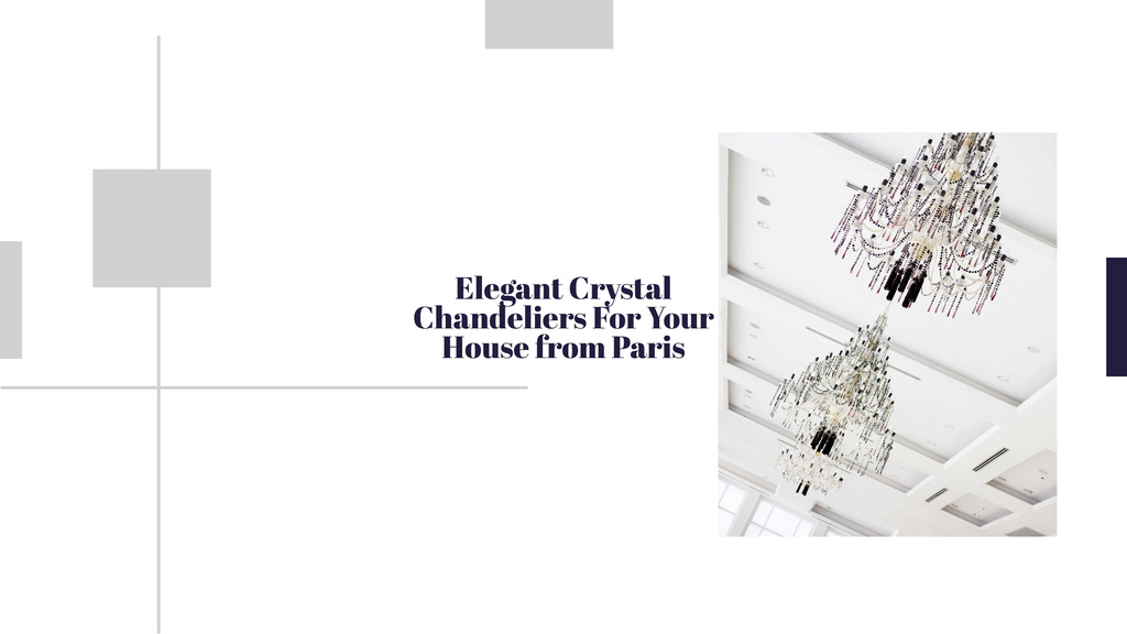 Elegant Crystal Chandeliers Offer in White Youtube Tasarım Şablonu