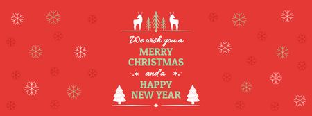 Ontwerpsjabloon van Facebook cover van Christmas Holiday Greeting