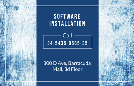 Szablon projektu Software Installation Service Business Card 85x55mm