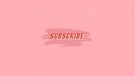 Template di design Subscribe inscription in pink Youtube