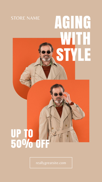 Stylish Looks For Seniors With Discount Instagram Storyデザインテンプレート