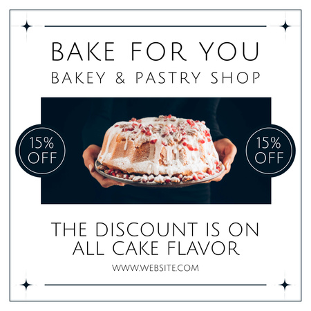 Nabídka pekárny a cukrárny Instagram Šablona návrhu