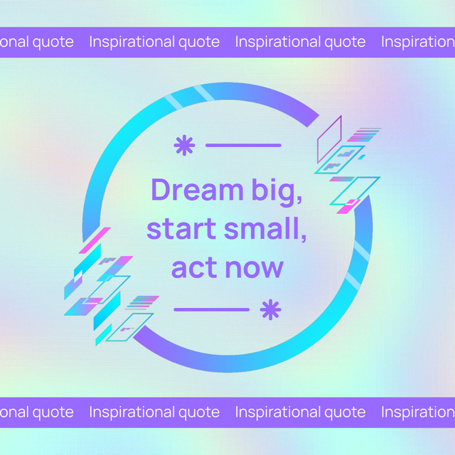 Inspirational Quote About Initiative Animated Post Design Template