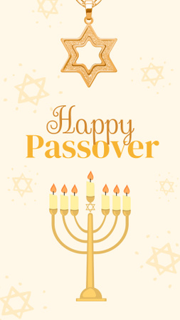 Happy Passover Greeting Card Instagram Story Modelo de Design