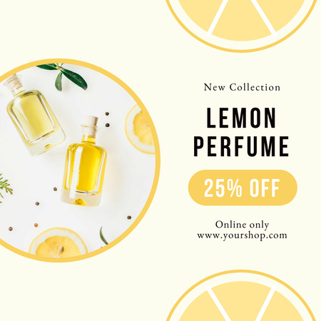 Designvorlage Lemon Perfume Discount Offer für Instagram
