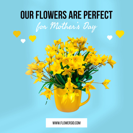 Цветочное предложение ко Дню матери Instagram – шаблон для дизайна