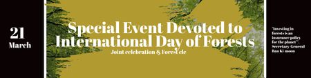 Ειδική εκδήλωση αφιερωμένη στη διεθνή ημέρα των δασών Twitter Πρότυπο σχεδίασης