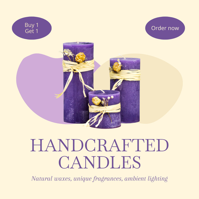 Modèle de visuel Promotional Offer of High Quality Wax Candles - Instagram