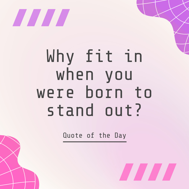 Quote of the Day with Bright Pink Blots Instagram Tasarım Şablonu