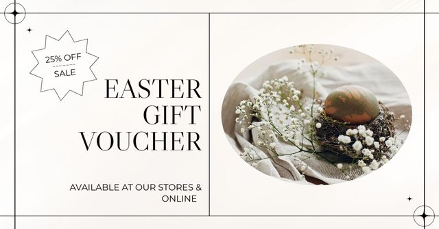 Easter Gift Voucher Facebook AD Πρότυπο σχεδίασης