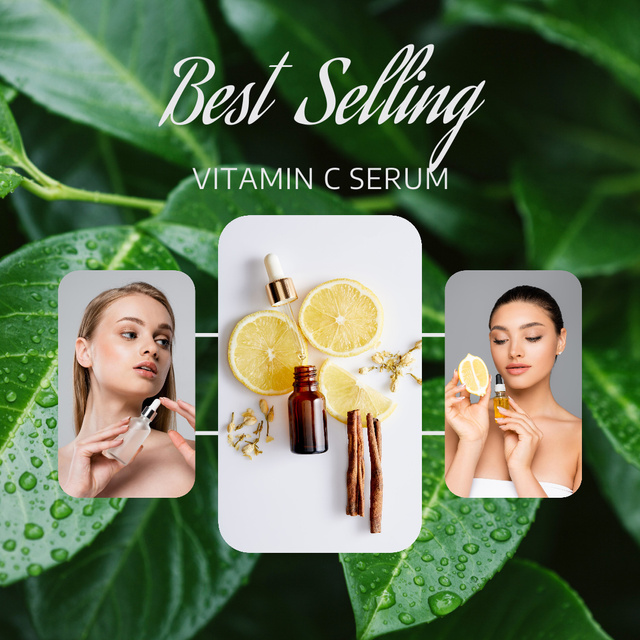 Designvorlage New Skin Serum Special Sale Offer für Instagram AD