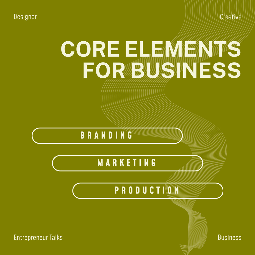 Ontwerpsjabloon van Instagram van Core Elements of Business Development