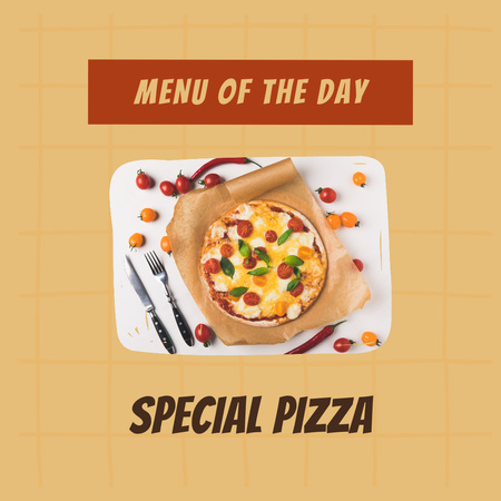 lahodná pizza nabídka Instagram Šablona návrhu