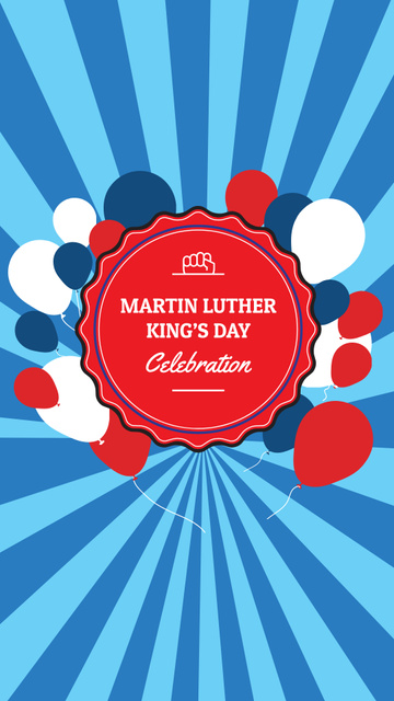Martin Luther King's Day Celebration Announcement Instagram Storyデザインテンプレート