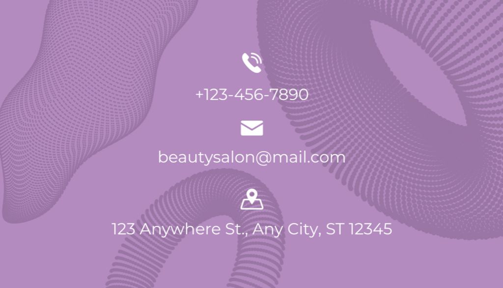 Nails Studio Ad on Purple Business Card US Design Template