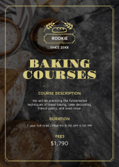 Baking Courses Ad Fresh Croissants and Cookies