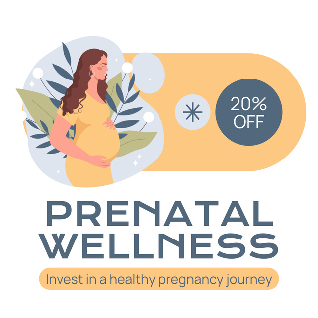 Designvorlage Prenatal Wellness Service at Discount für Animated Post