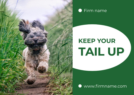Adorable little Yorkshire Terrier  Card Design Template