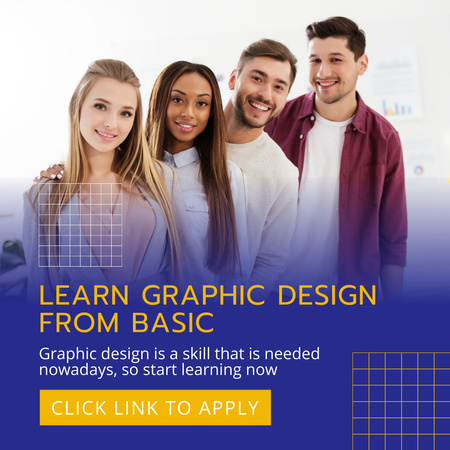 Graphic Design Basics Courses Ad Instagram Design Template