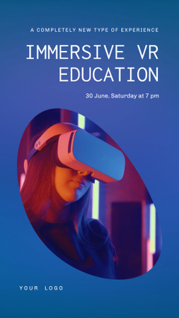 Virtual Education Ad TikTok Video Design Template