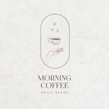 Delicious Morning Coffee Offer Logo Design Template