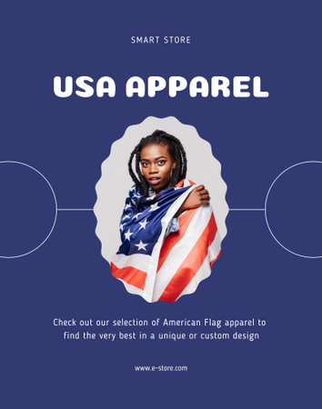 Comfy Apparel Sale on USA Independence Day Poster 22x28in Πρότυπο σχεδίασης