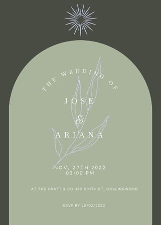 Designvorlage Wedding Invitation für Invitation