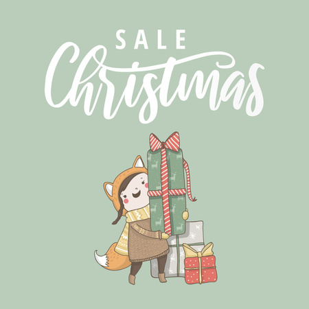 Ontwerpsjabloon van Instagram van Christmas Holiday Sale Announcement