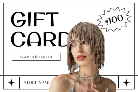 Plantilla de diseño de Gift Card Offer for Stylish Women's Accessories Gift Certificate 