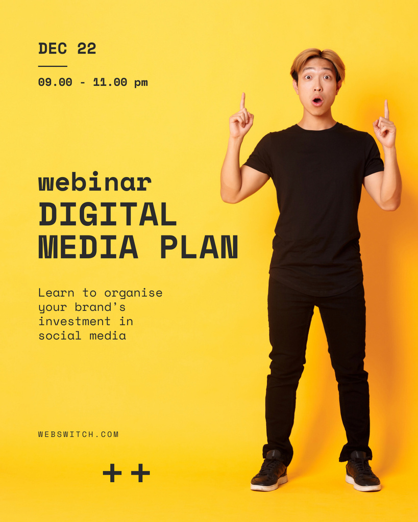 Webinar about Social Media Plan Instagram Post Vertical – шаблон для дизайну