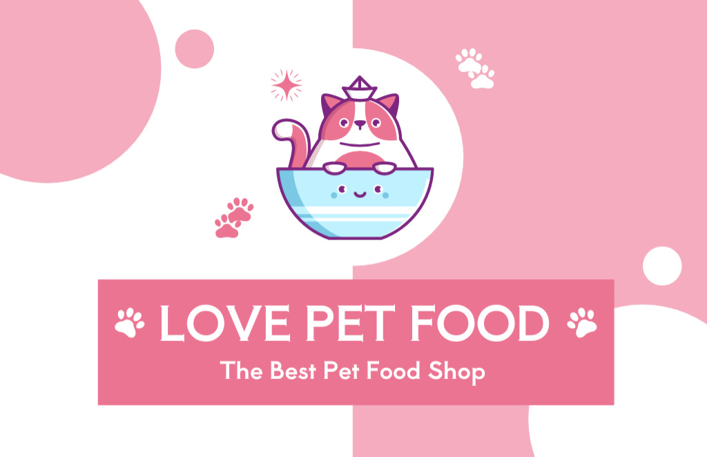 Plantilla de diseño de Best Quality of Pet Food Business Card 85x55mm 