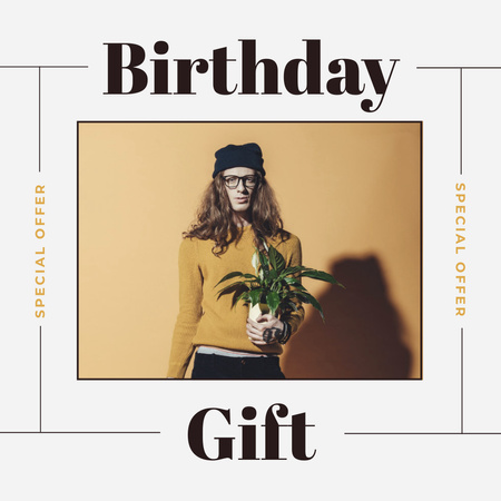 Plantilla de diseño de Oferta especial para regalos de cumpleaños Instagram 