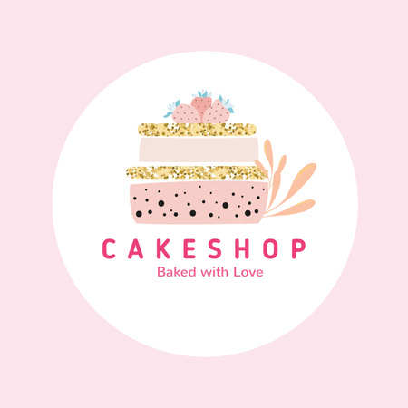 Emblem Of Cake Shop Logo Design Template